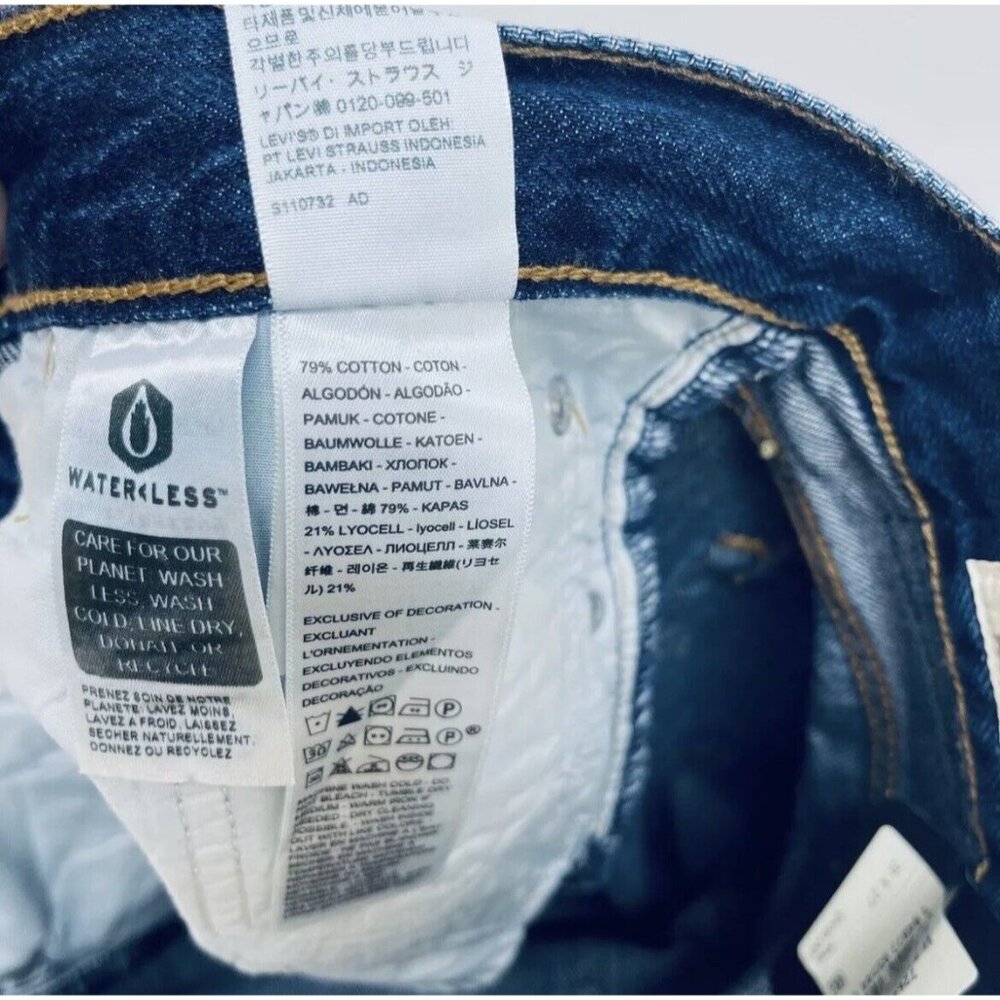 Levi’s Jeans Women’s 31x27 Ribcage Straight Leg Ankle Super High Rise Blue New - Picture 9 of 12